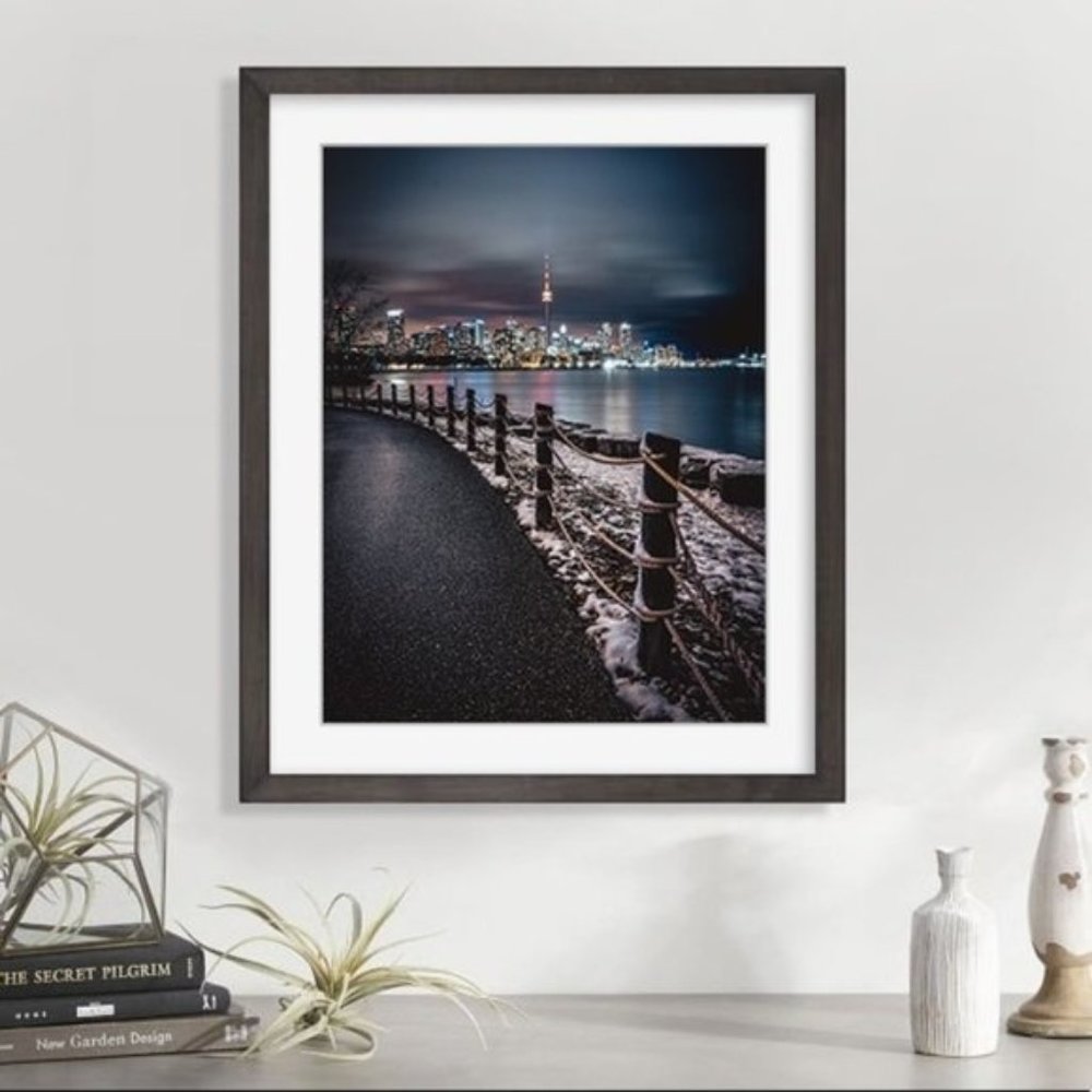 Original art Winter Lake Ontario Toronto skyline by local photographer artist